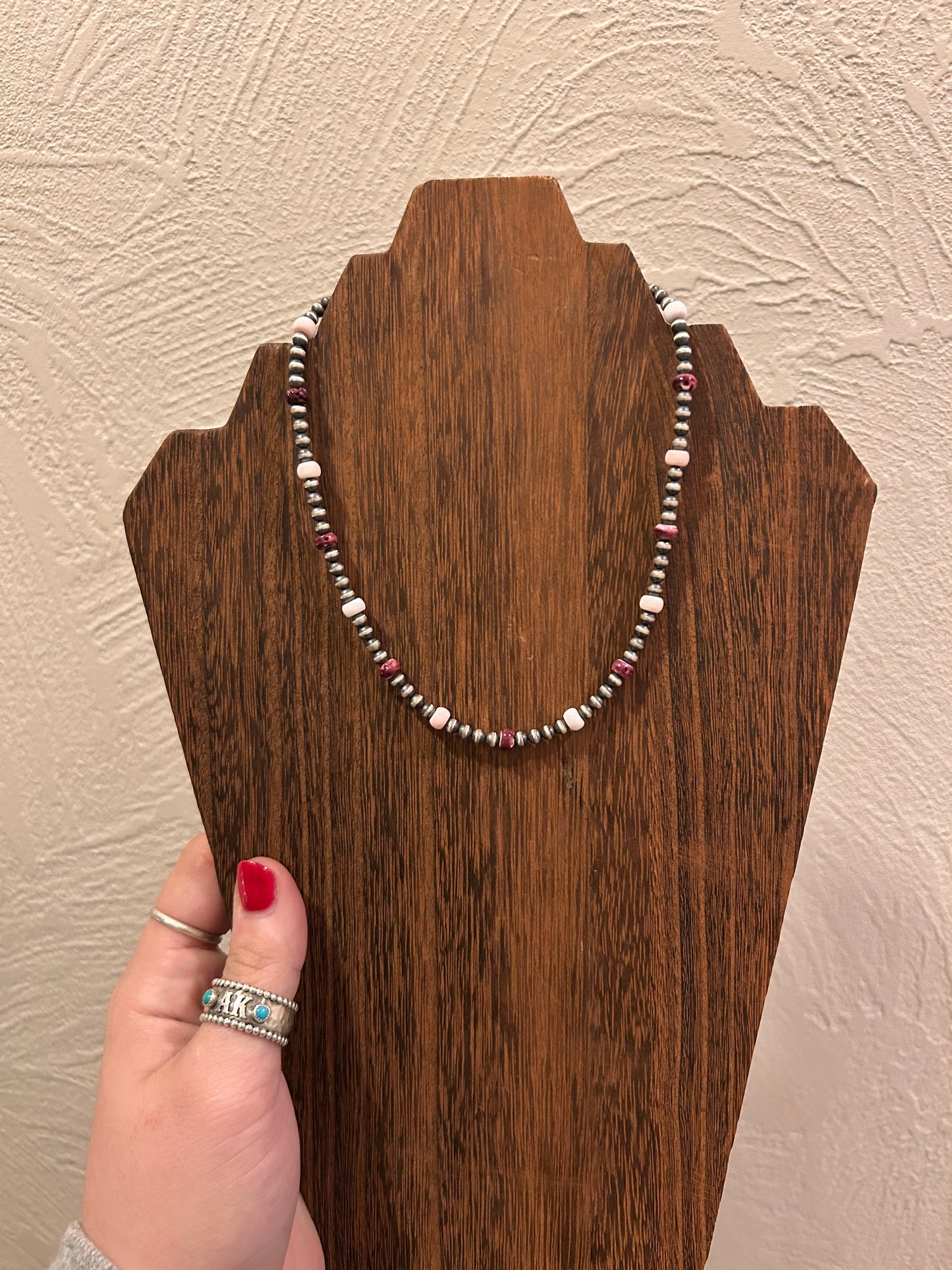 16” 4MM/5MM with pink conch/purple spiny - RTS