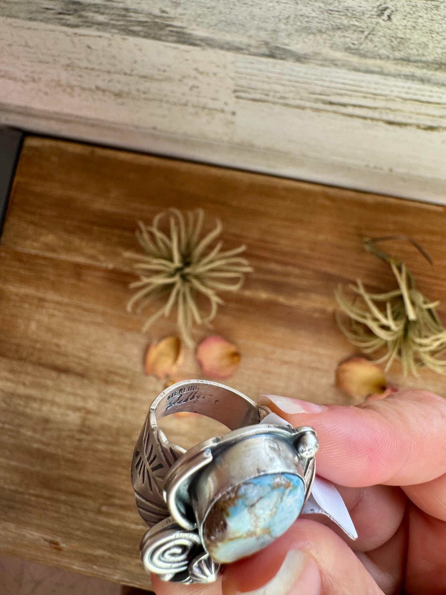 Golden Hill Turquoise Sterling Silver Ring – Size 9.5