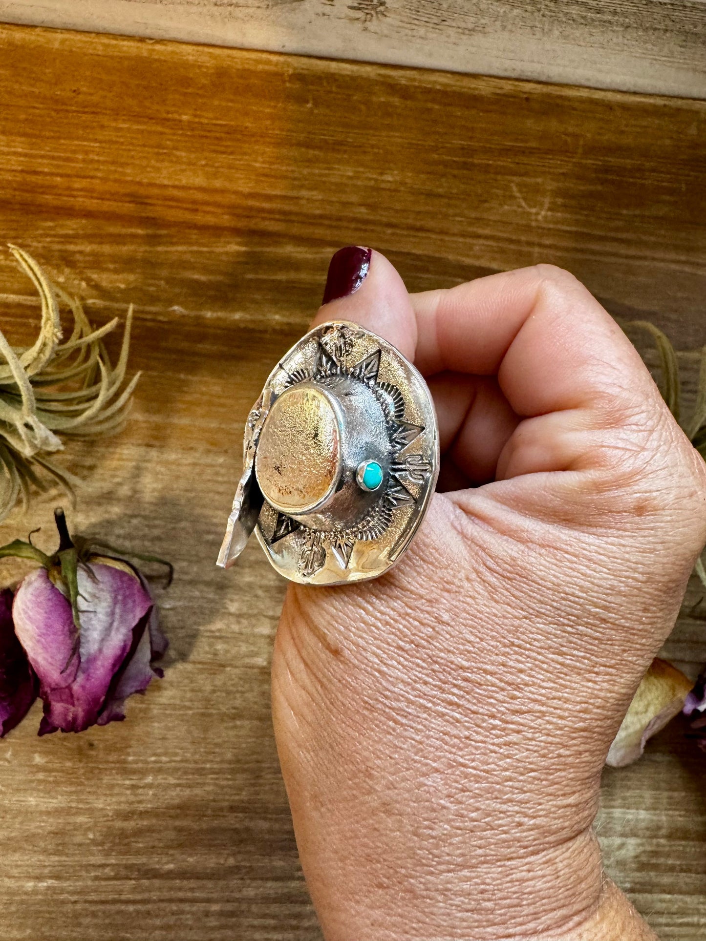 Adjustable Cowboy Hat Ring – Kingman Turquoise