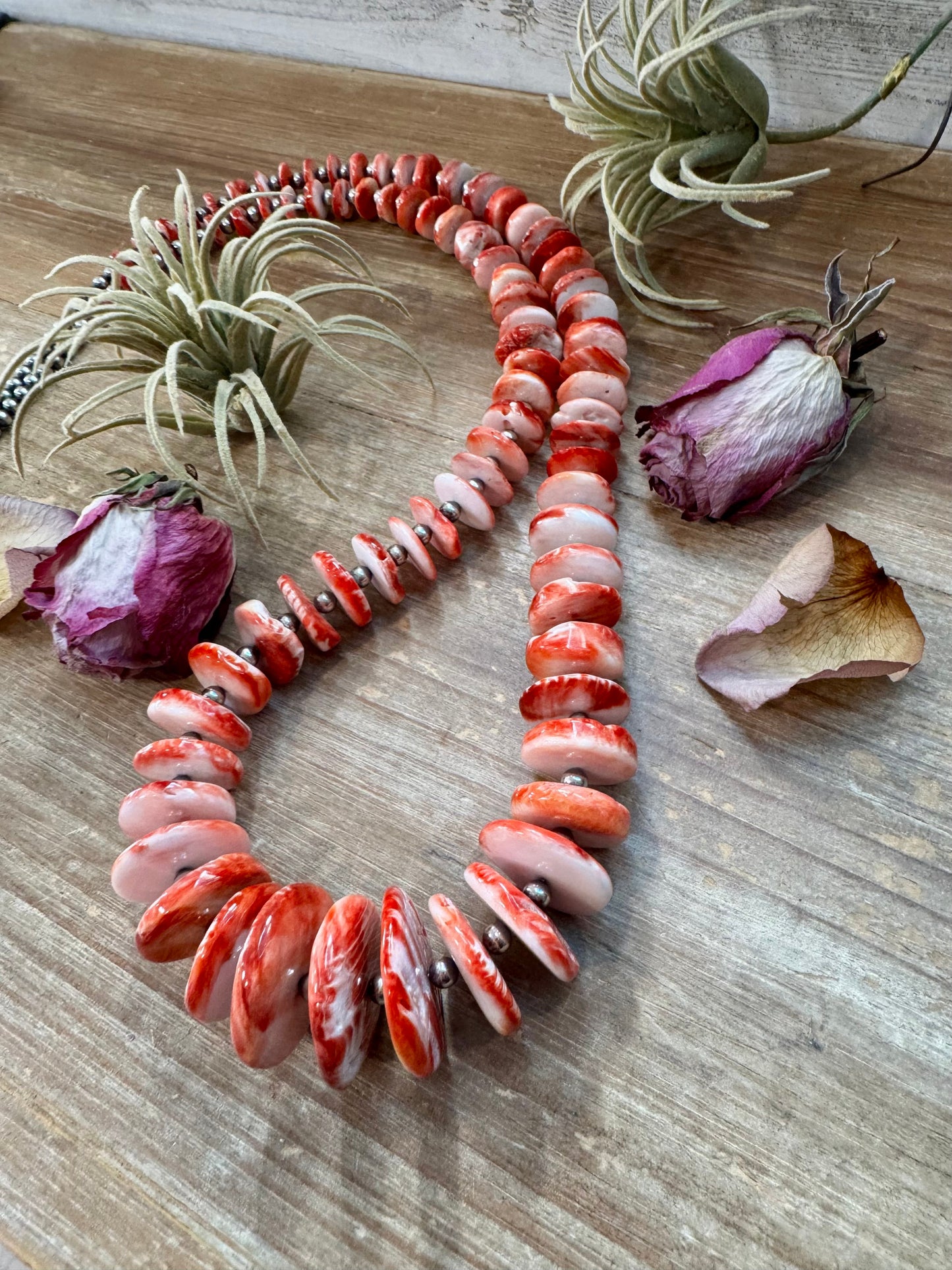 NFR Collection Necklace – 5mm Sterling Silver Pearls with Graduated Spiny Oyster - 37"