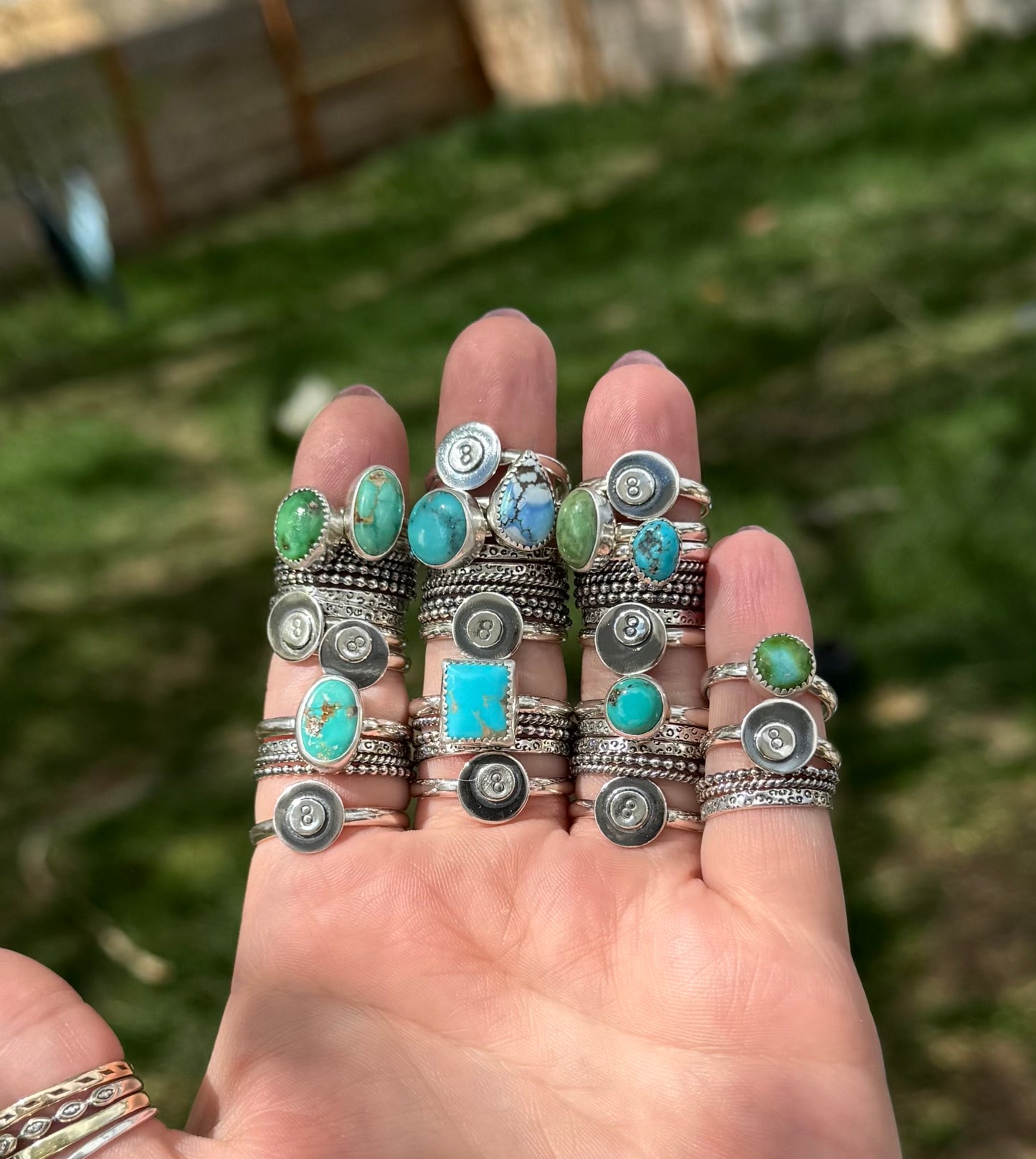 Turquoise stacker - all sizes