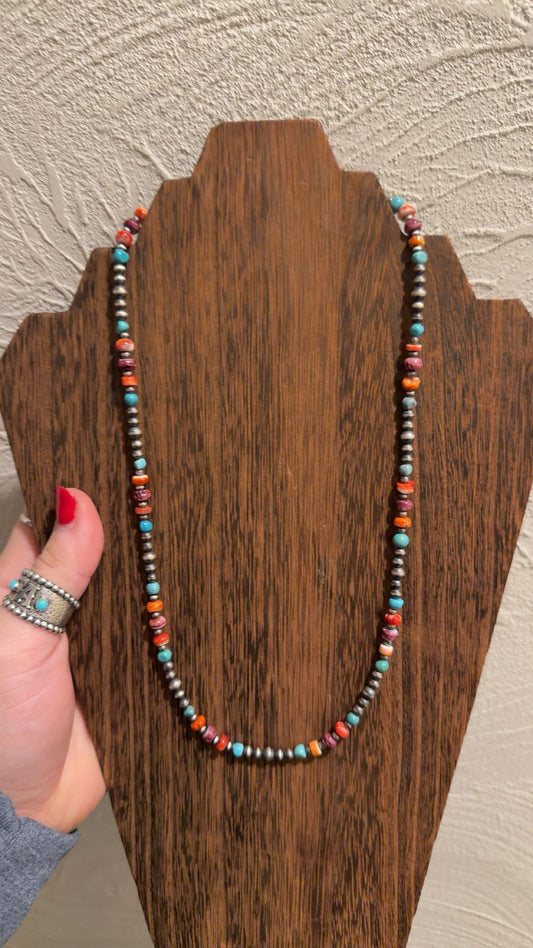 BEST SELLER!! Spiny/turquoise mix 4MM/5MM (14-32")