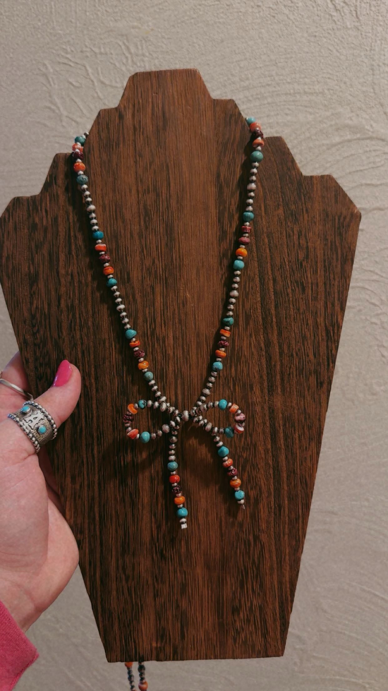 18" 4MM/5MM bow necklace - RTS