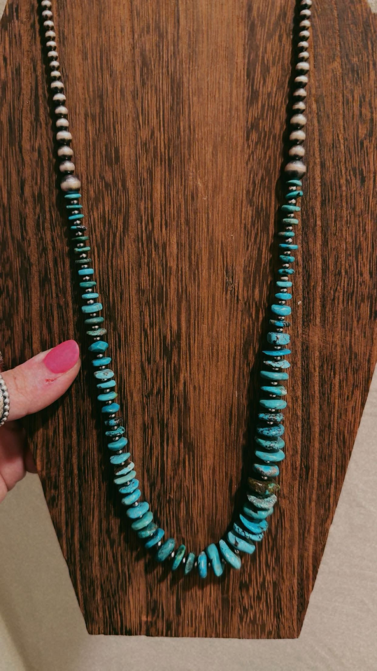 26” 4-8MM with turquoise