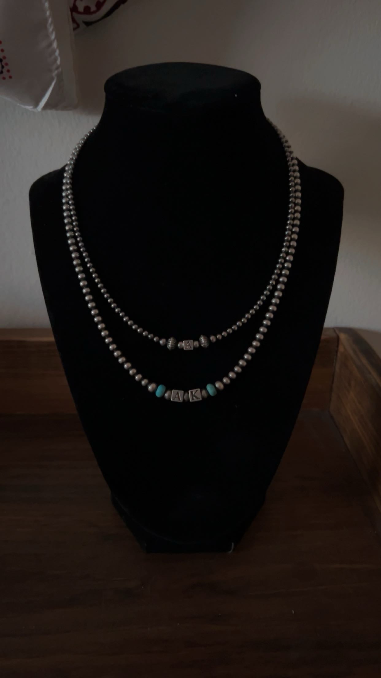 Initial pearls - 3MM/4MM with saucers