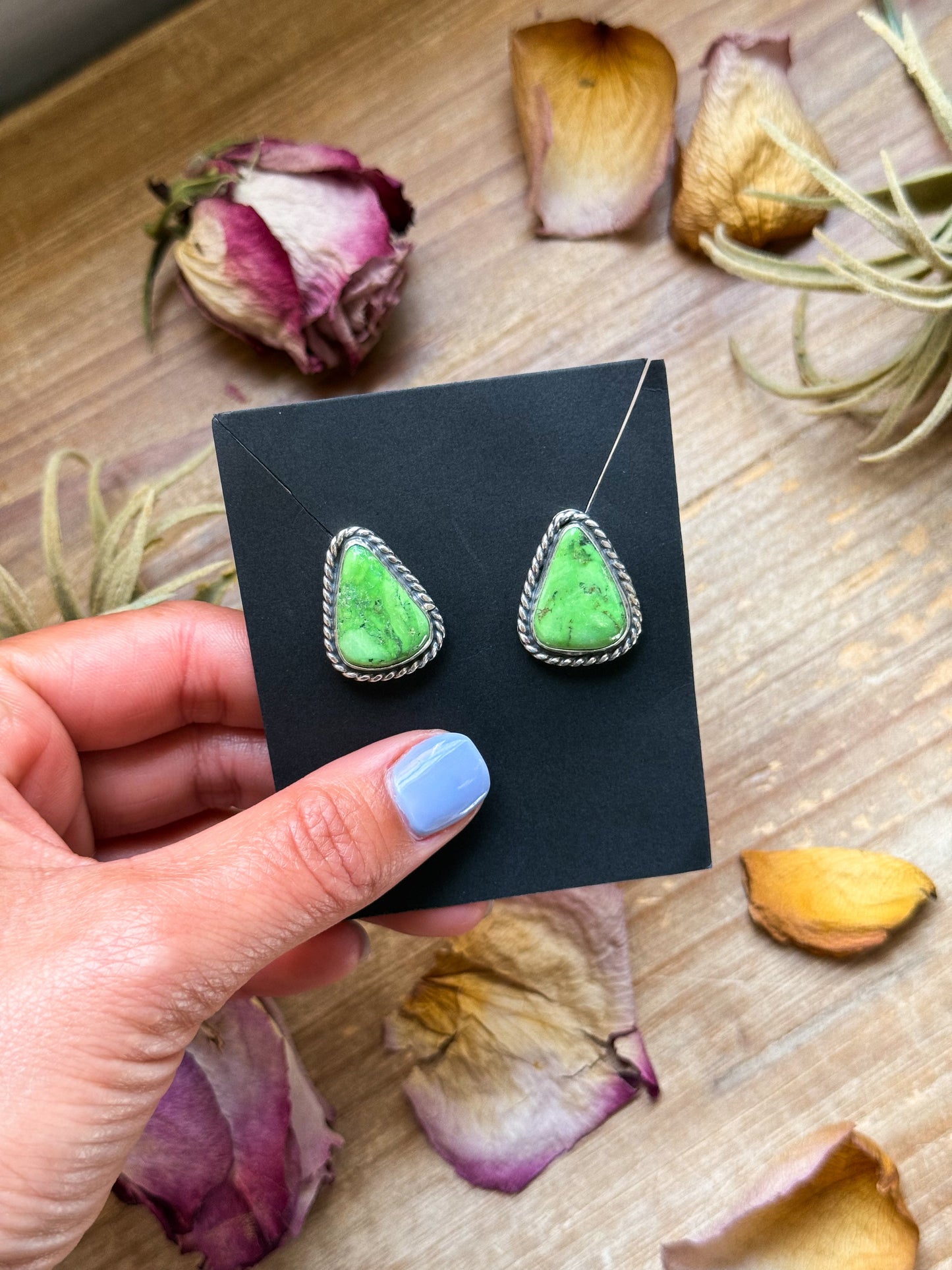 Carico Lake Turquoise Stud Earrings – Handmade by Jason Ogg