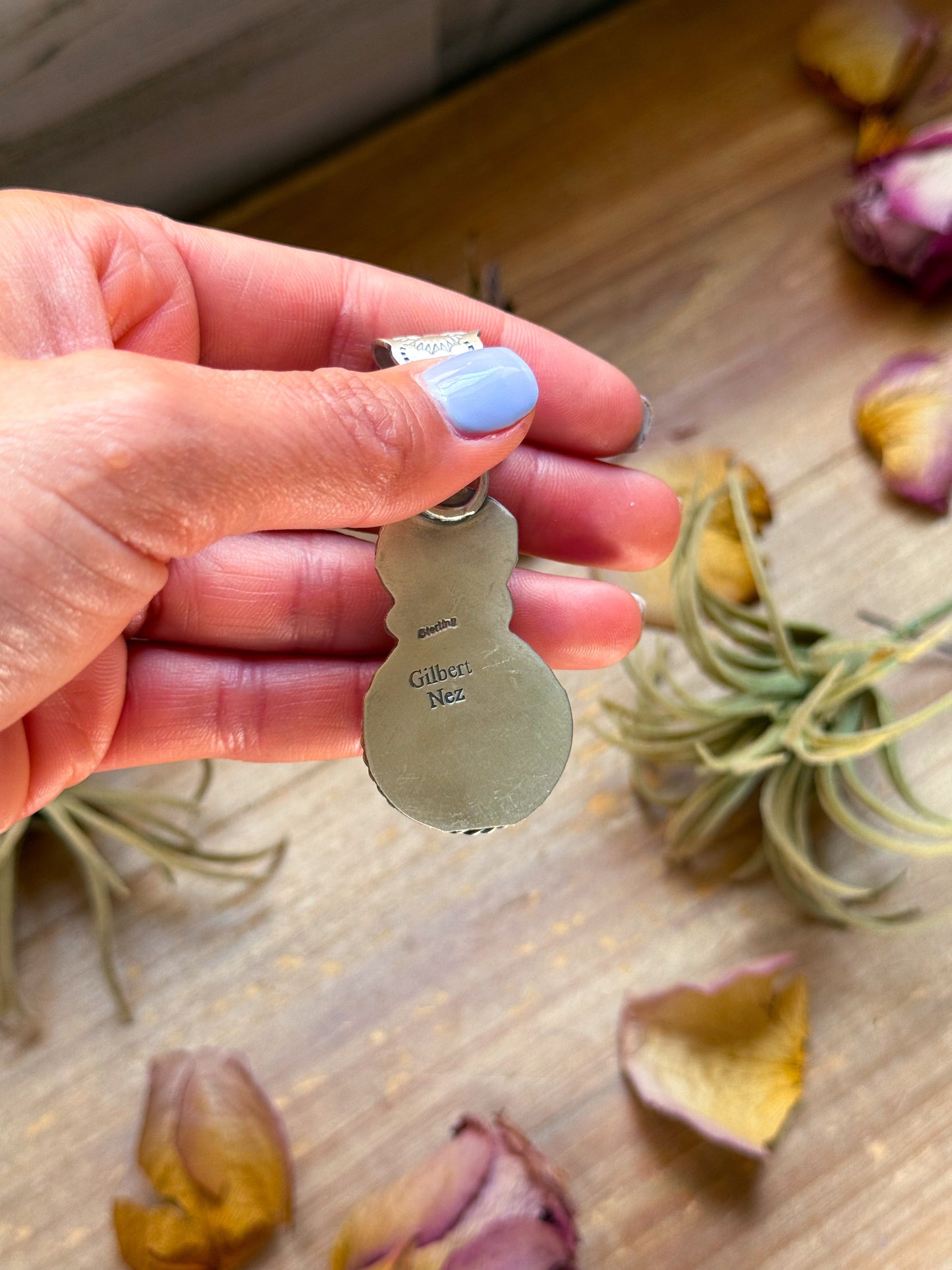 SS Coin & Golden Hill Turquoise Pendant – Native Made