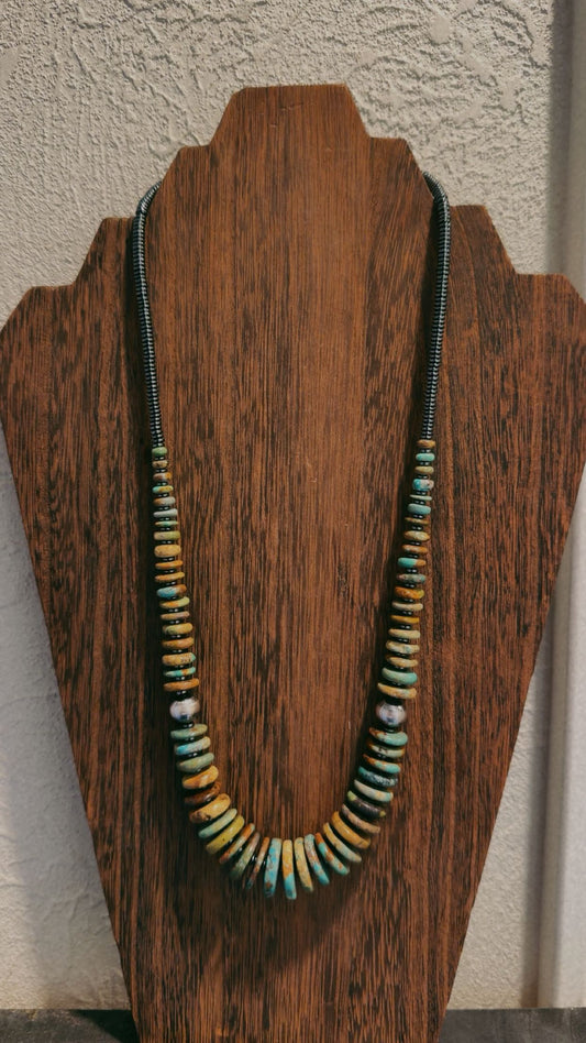 22" Green Turquoise Graduated