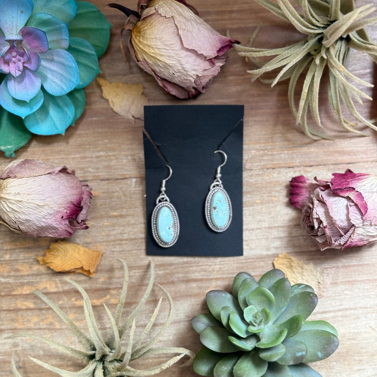 SS Dry Creek Turquoise Dangle Earrings by Shay Pfeiffer