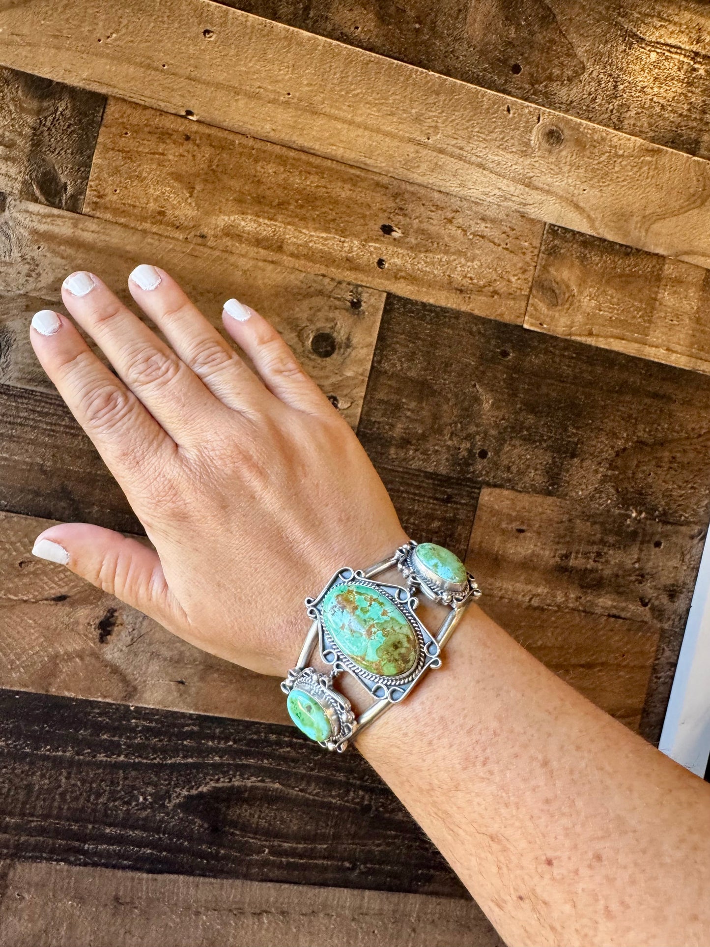 SS Cuff with Sonoran turquoise
