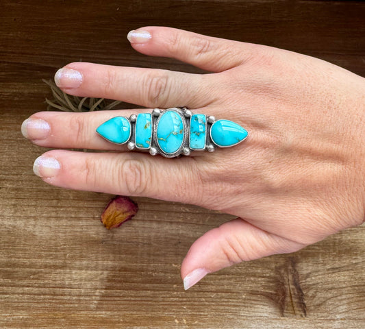 Big Ring- adjustable- Sonoran turquoise