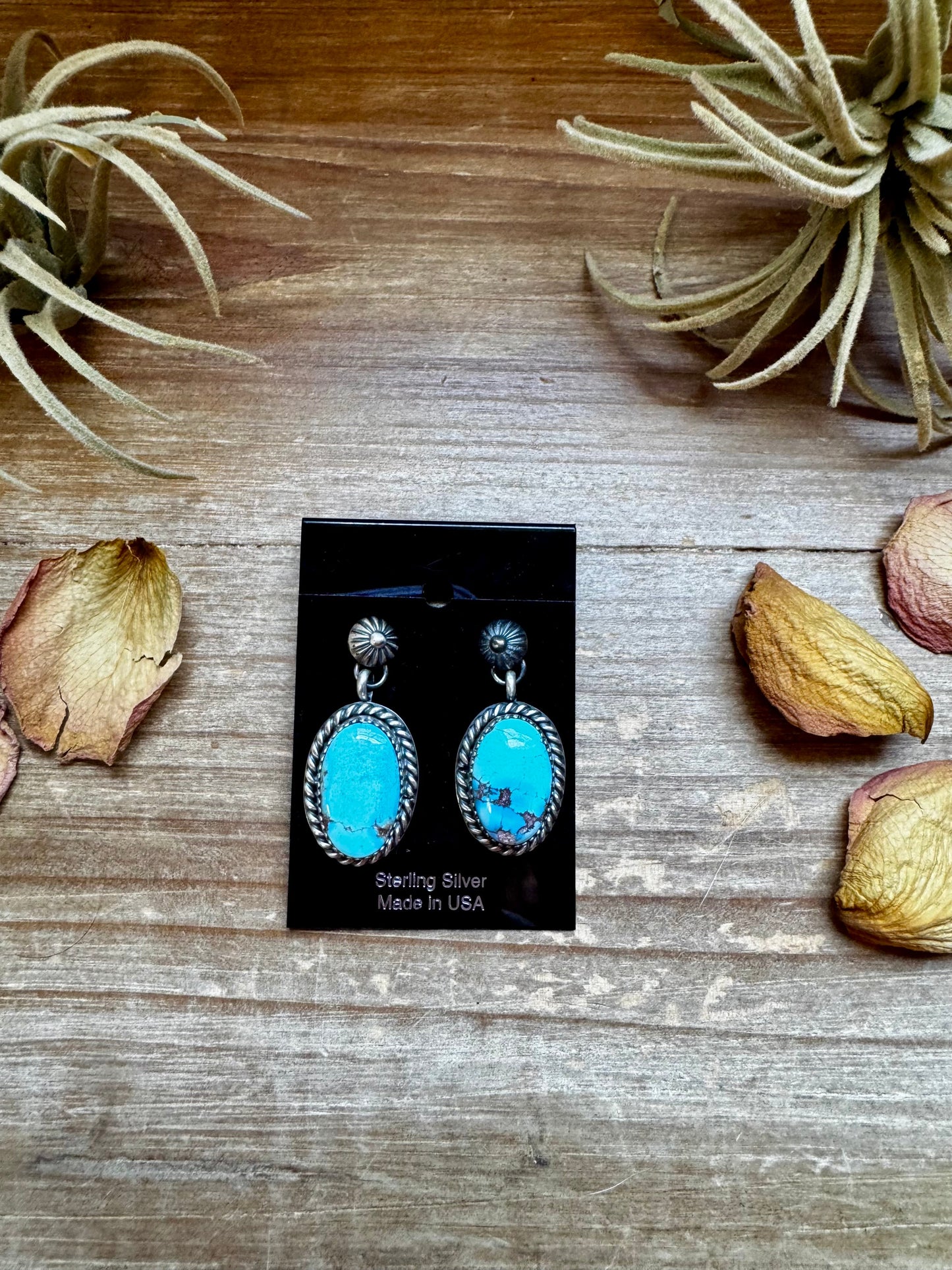 Golden Hill Turquoise Dangle Earrings