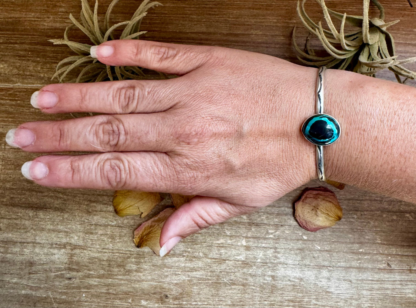 Blue Moon Turquoise Cuff – Sterling Silver