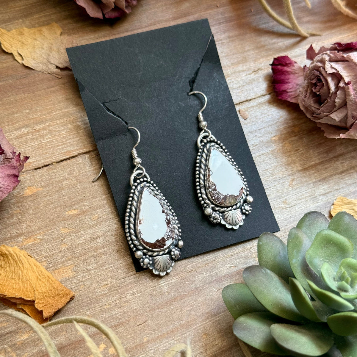SS Wild Horse Jasper Dangle Earrings by Shay Pfeiffer