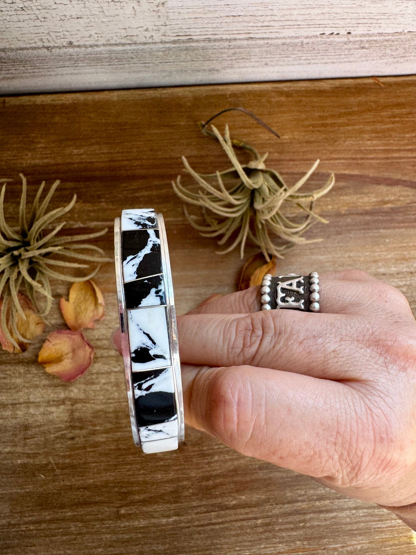 White Buffalo Cuff – Sterling Silver – Stamp by Steve Francisco