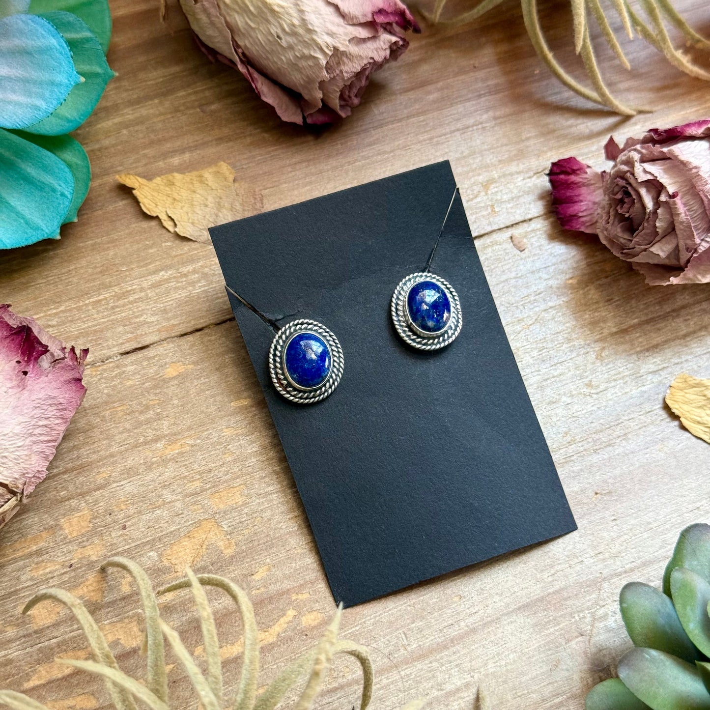 SS Lapis Lazuli Stud Earrings by Shay Pfeiffer