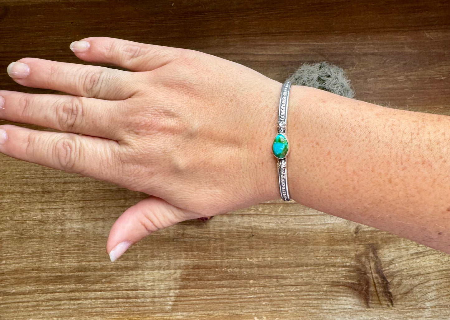 Cuff Bracelet - Sonoran Turquoise & Sterling Silver