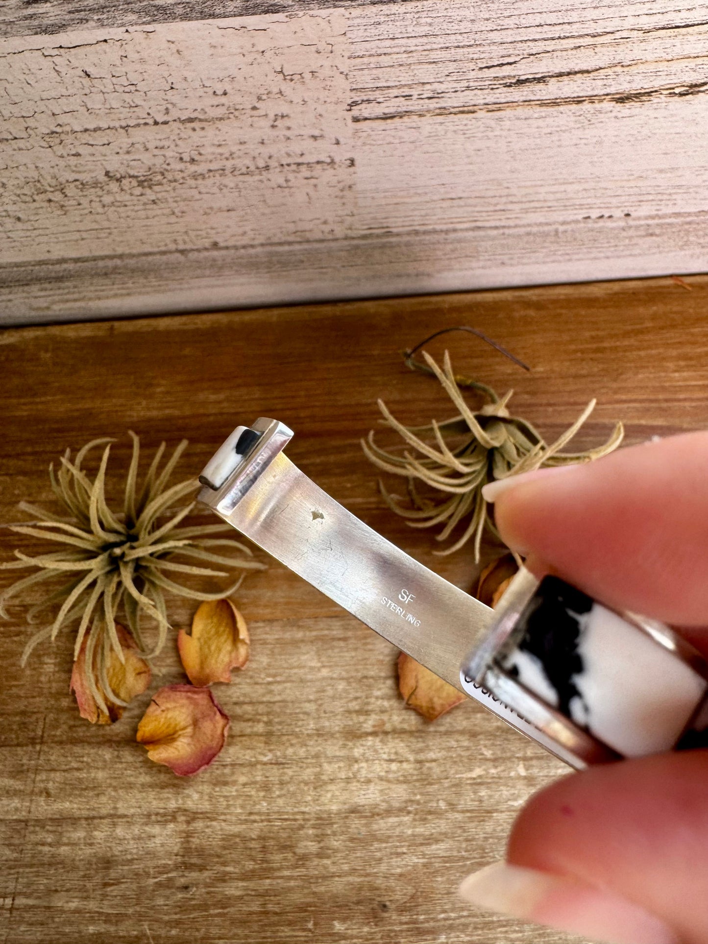 White Buffalo Cuff – Sterling Silver – Stamp by Steve Francisco