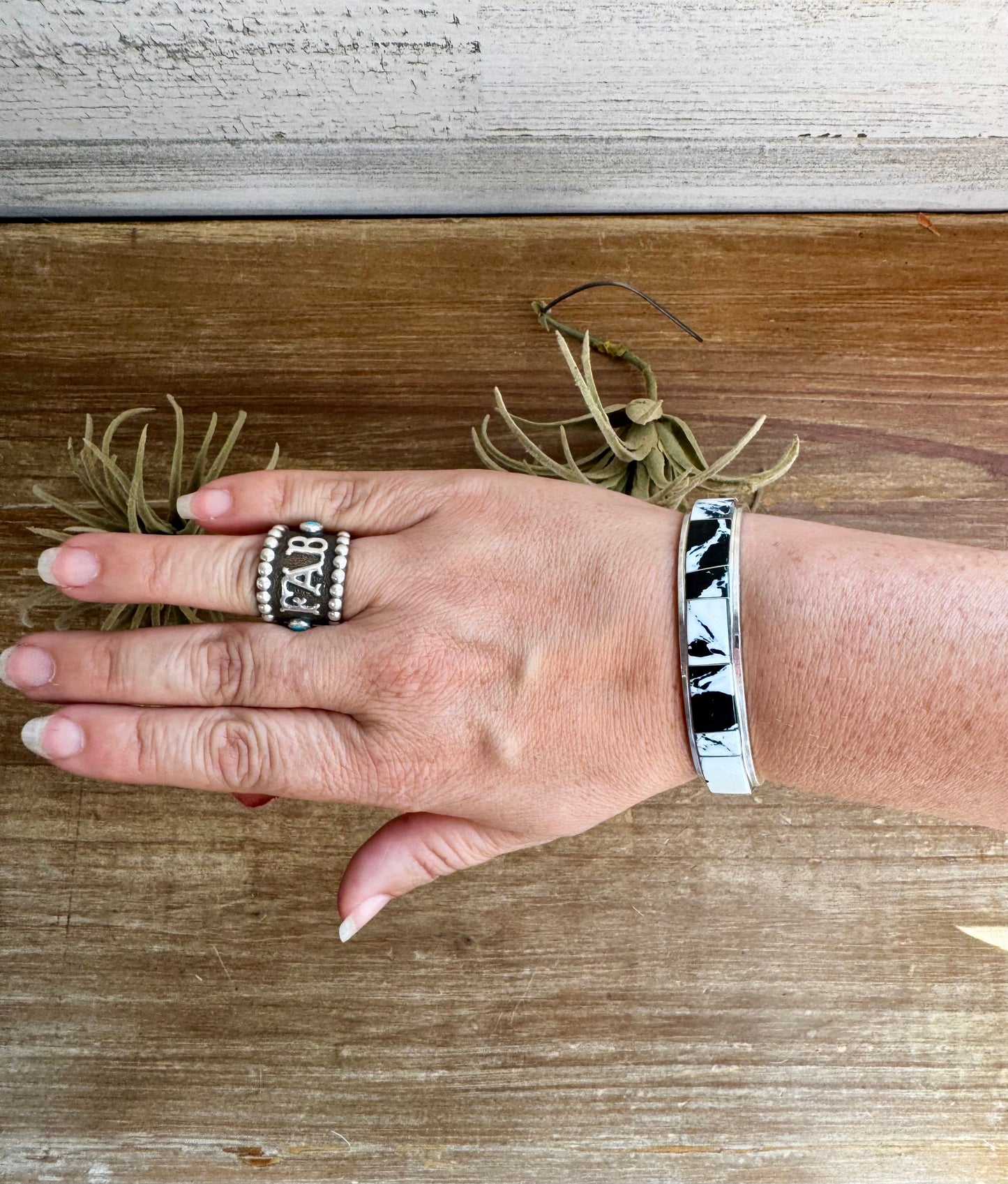 White Buffalo Cuff – Sterling Silver – Stamp by Steve Francisco