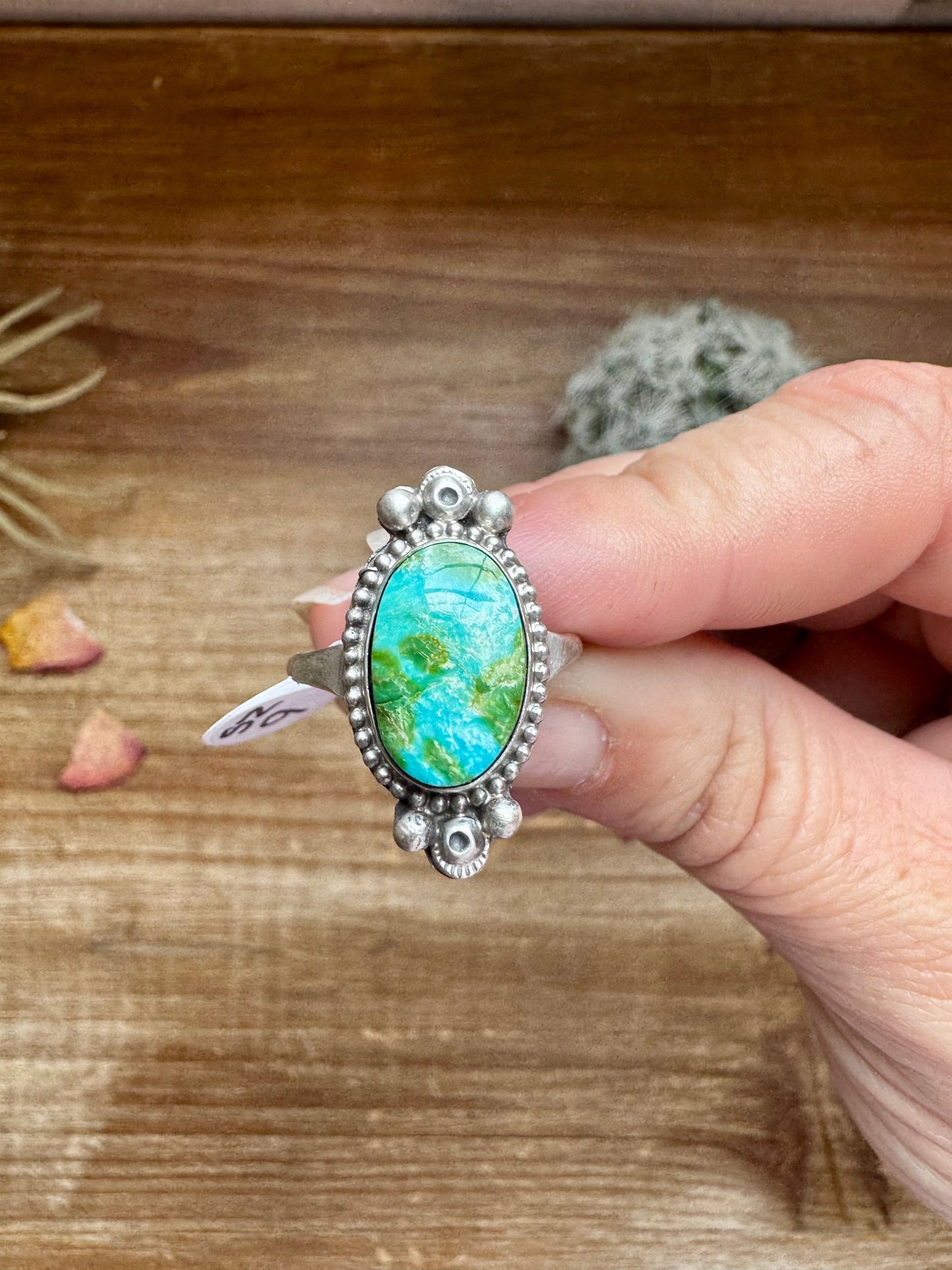 Ring - size 9 - Royston Turquoise & Sterling Silver