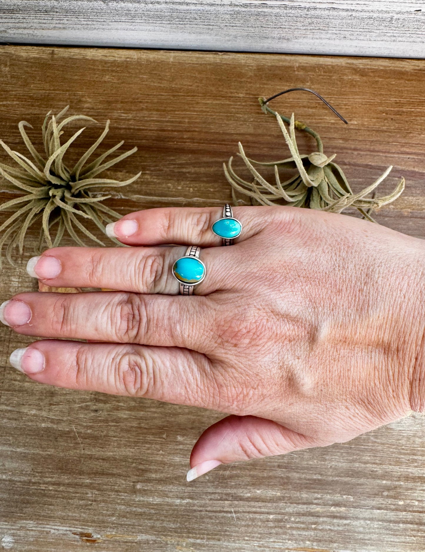 Kingman Turquoise Ring – Sterling Silver – Size 6.5