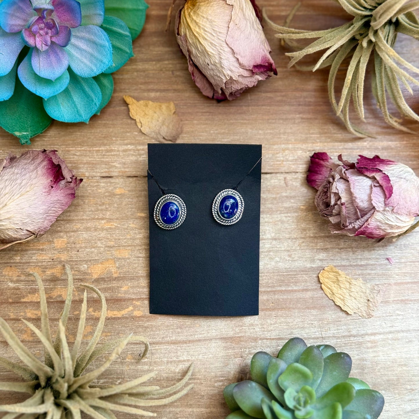 SS Lapis Lazuli Stud Earrings by Shay Pfeiffer
