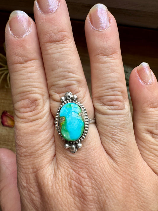Ring - size 9 - Sonoran Gold Turquoise & Sterling Silver