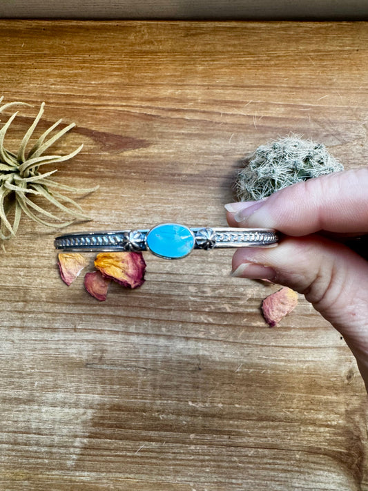 Cuff Bracelet - Golden hill Turquoise & Sterling Silver