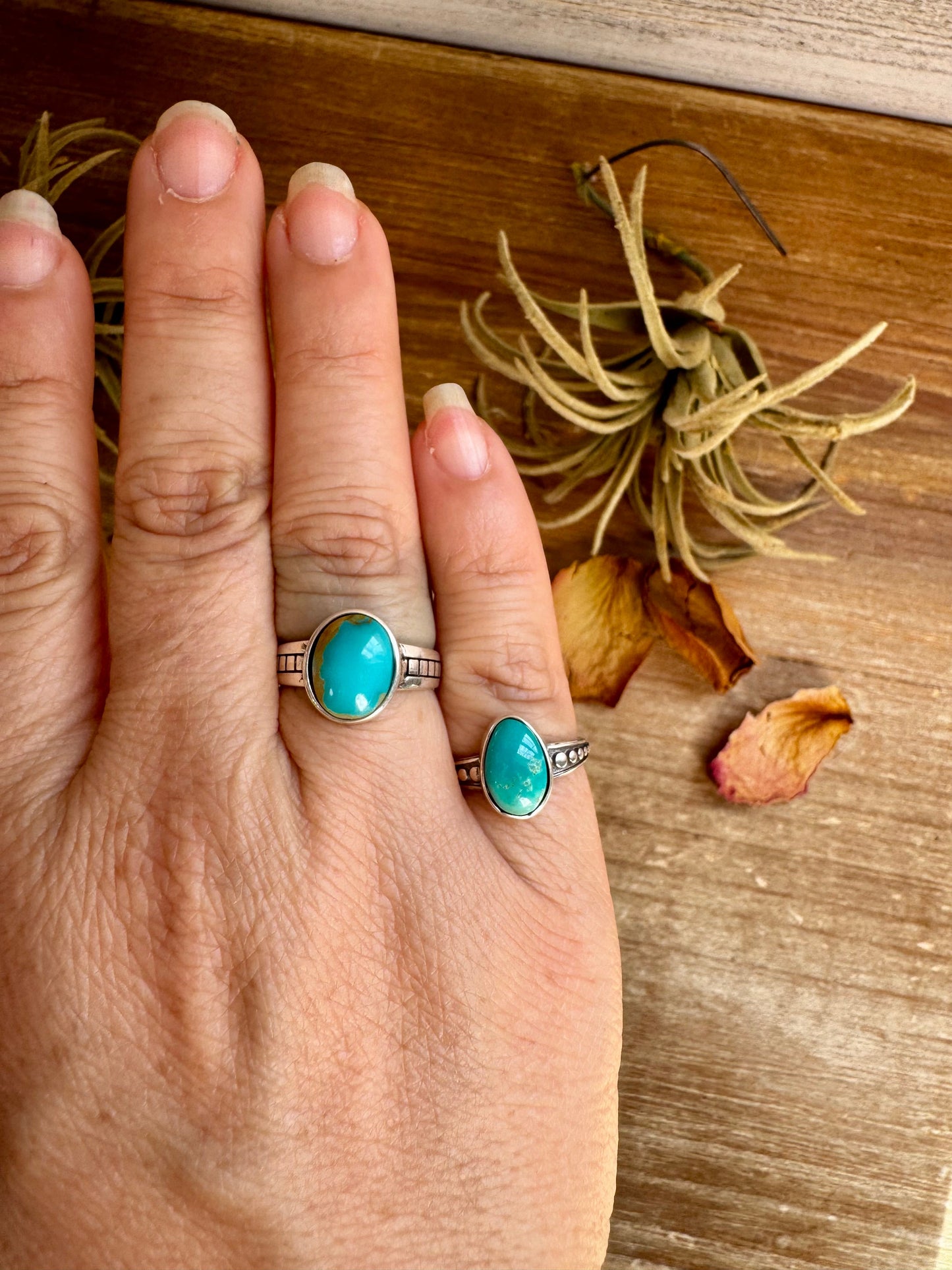 Kingman Turquoise Ring – Sterling Silver – Size 6.5