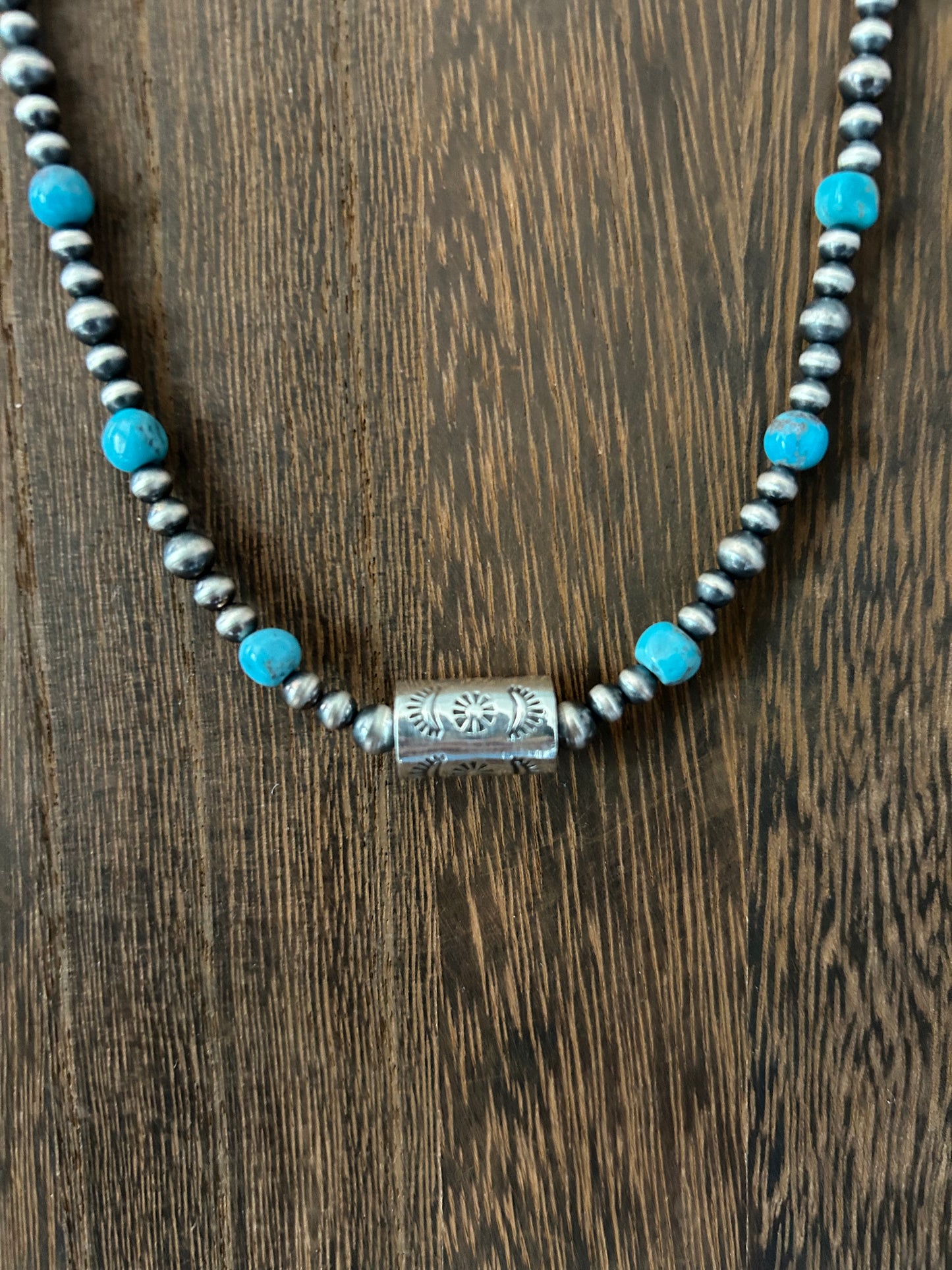 4MM/5MM barrel bead with turquoise