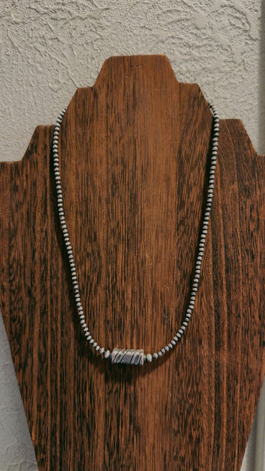 3MM/4MM barrel bead (16-18”)
