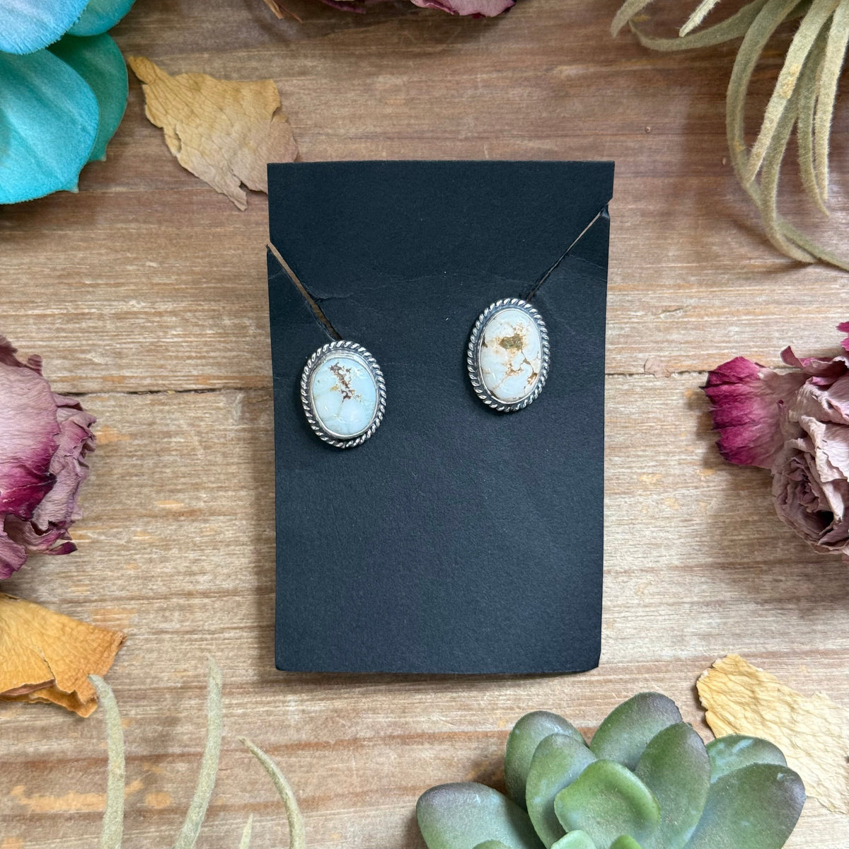 SS Dry Creek Turquoise Stud Earrings by Jason Ogg