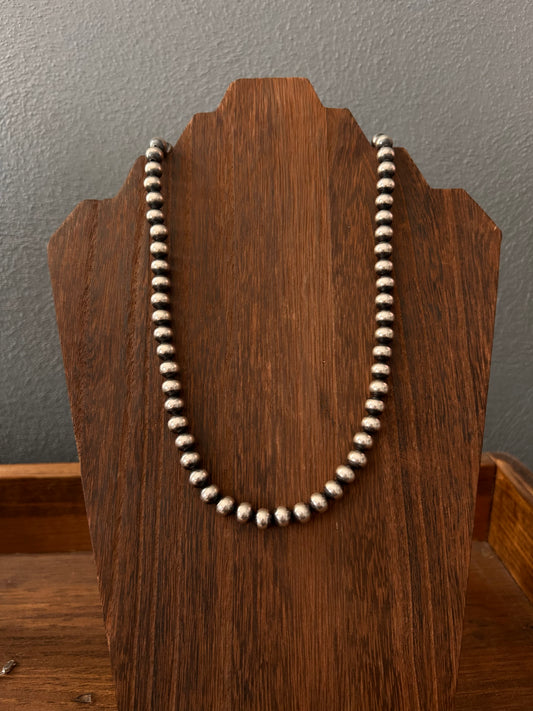 8MM Sterling Silver Pearls - 14" to 32"