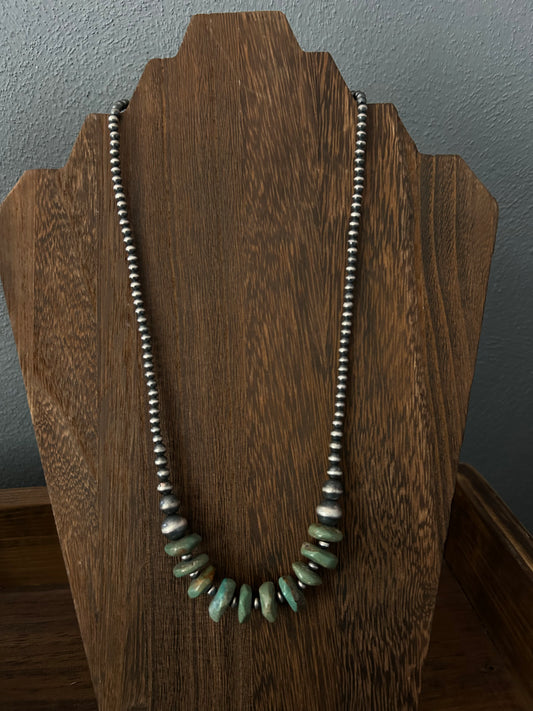 20” 4-10MM graduated with turquoise