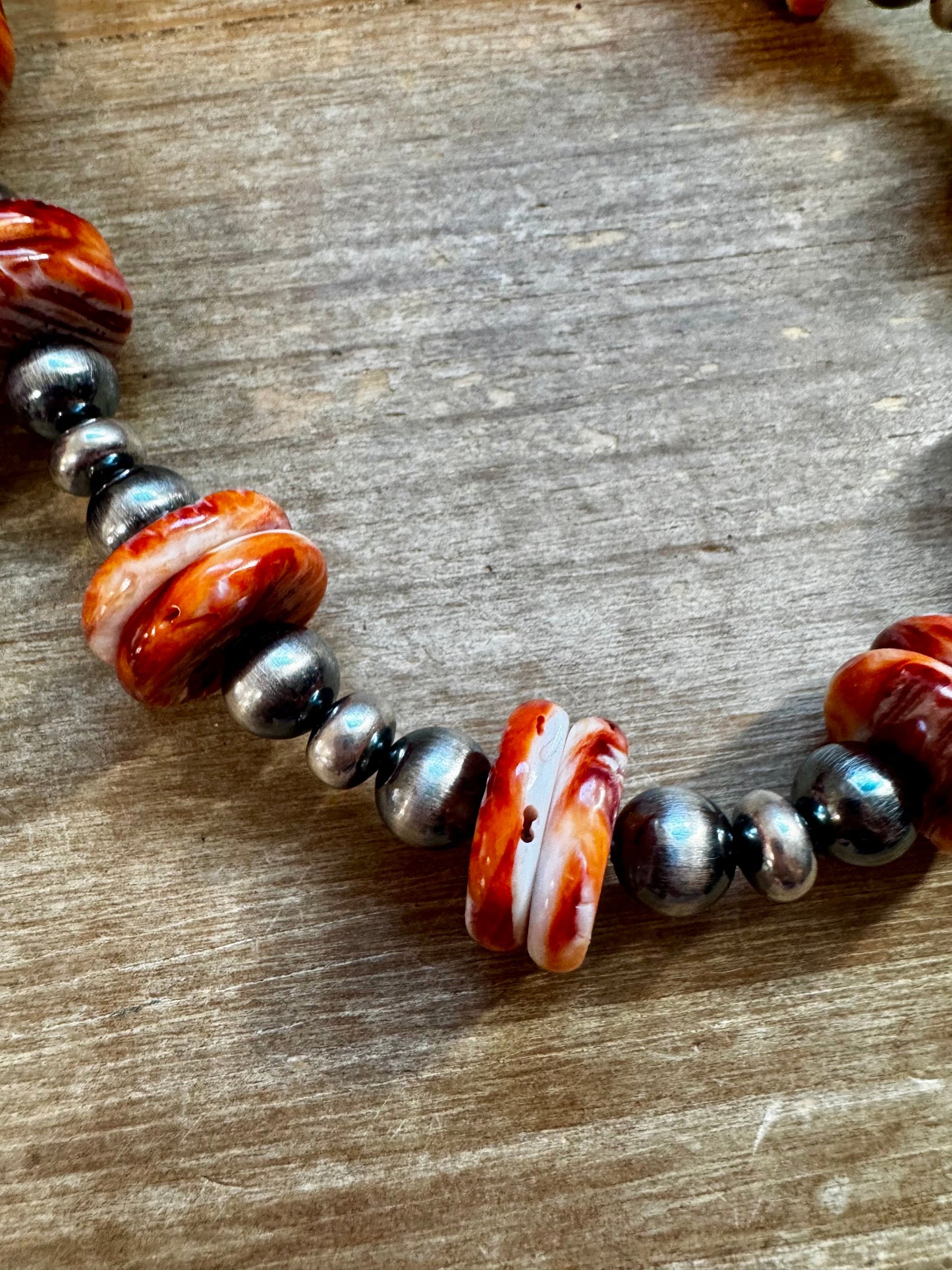 NFR Collection Necklace – 10MM with 20MM Red Spiny Oyster – 19"