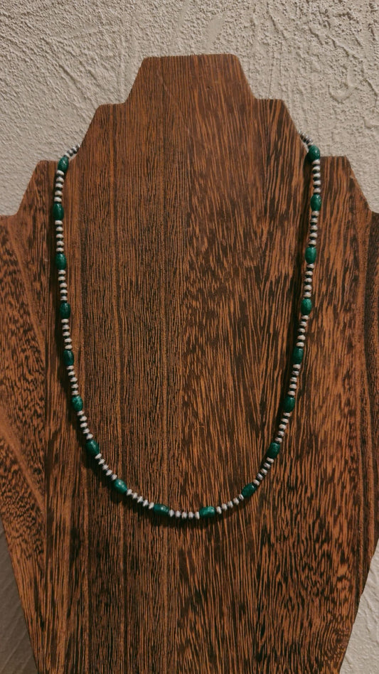 4MM with green beads