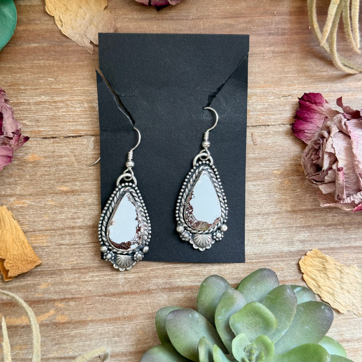 SS Wild Horse Jasper Dangle Earrings by Shay Pfeiffer