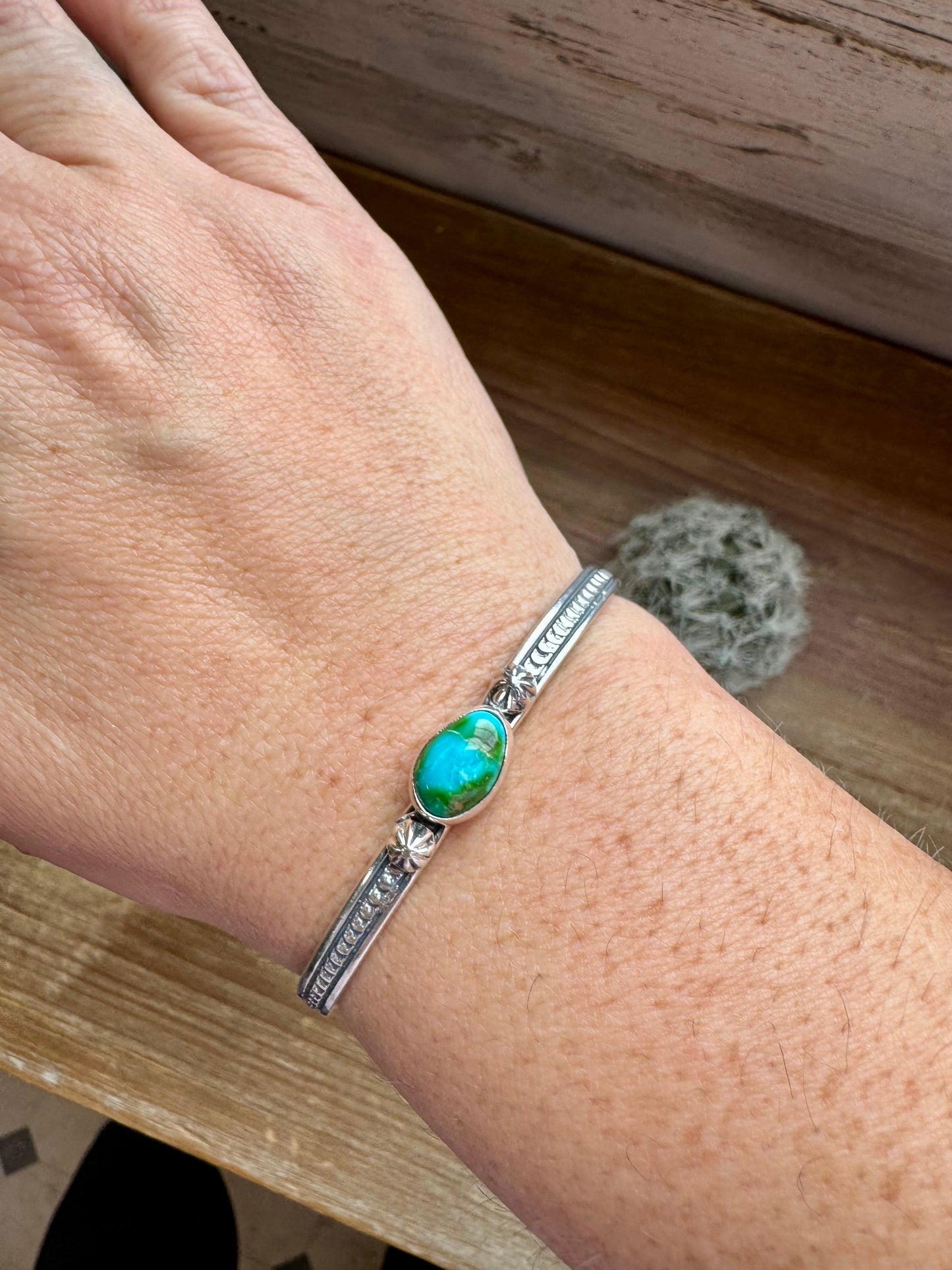 Cuff Bracelet - Sonoran Turquoise & Sterling Silver