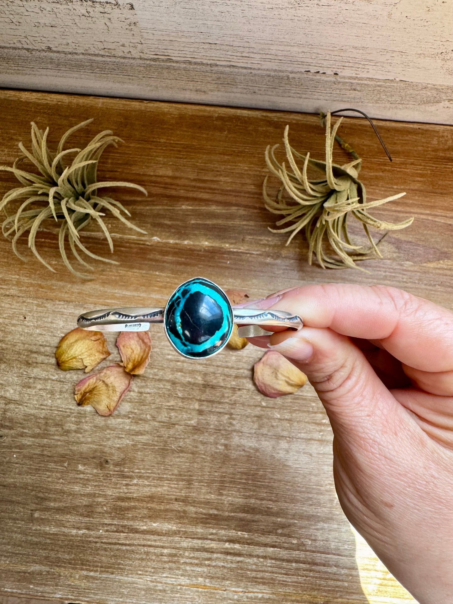 Blue Moon Turquoise Cuff – Sterling Silver