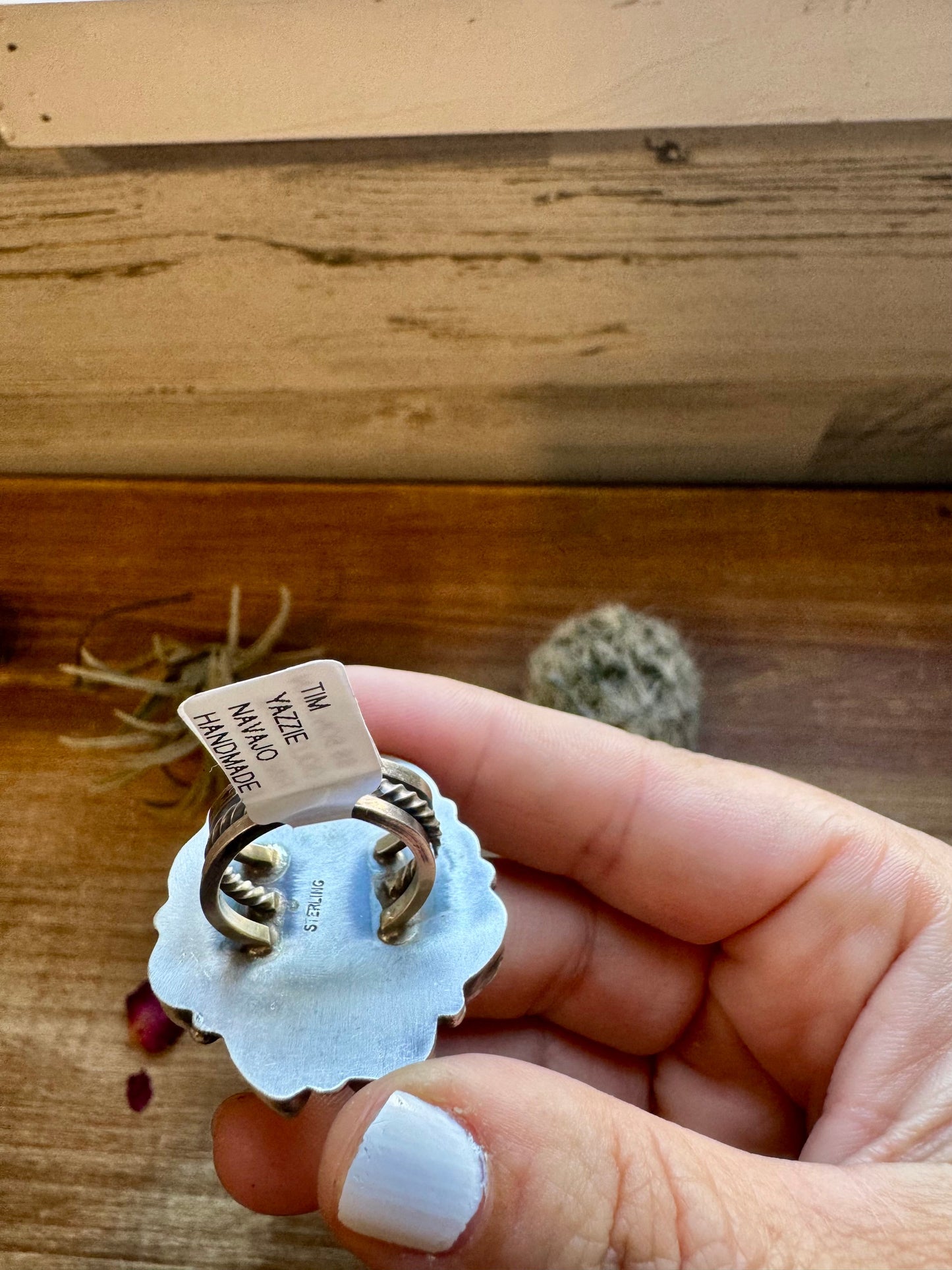 Cluster ring - size 6.5 - Sonoran Gold turquoise ring