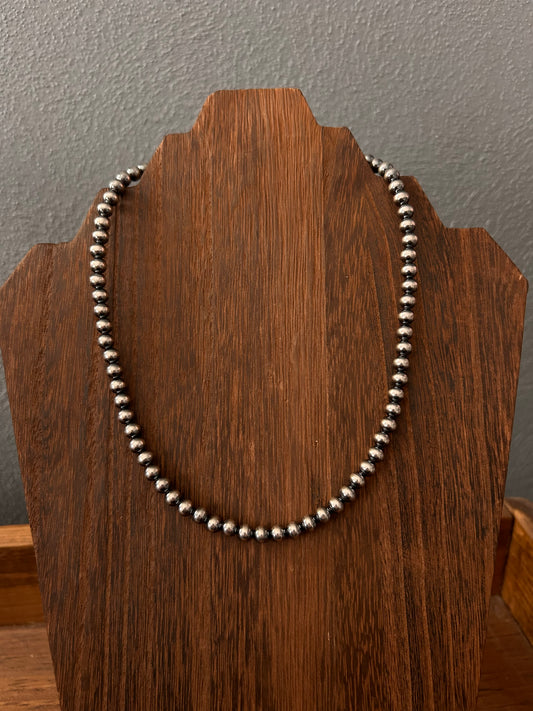 6MM Sterling Silver Pearls - 14" to 32"