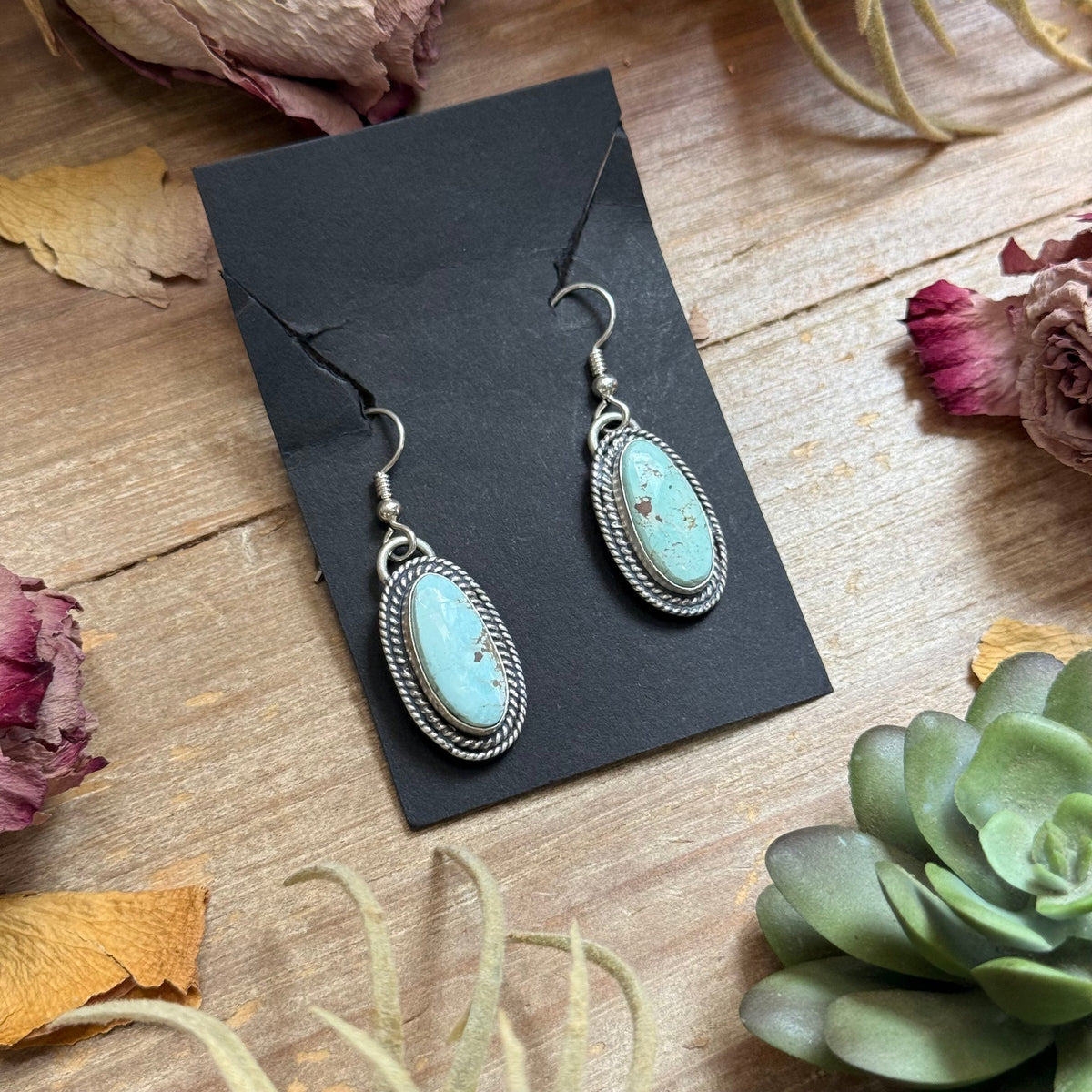 SS Dry Creek Turquoise Dangle Earrings by Shay Pfeiffer