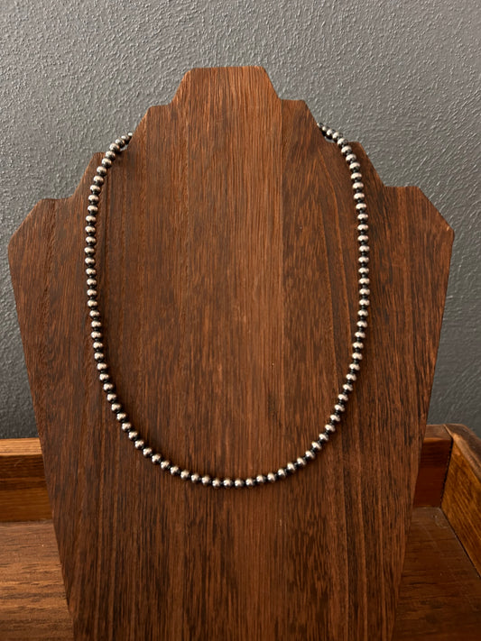5MM Sterling Silver Pearls - 14" to 32"