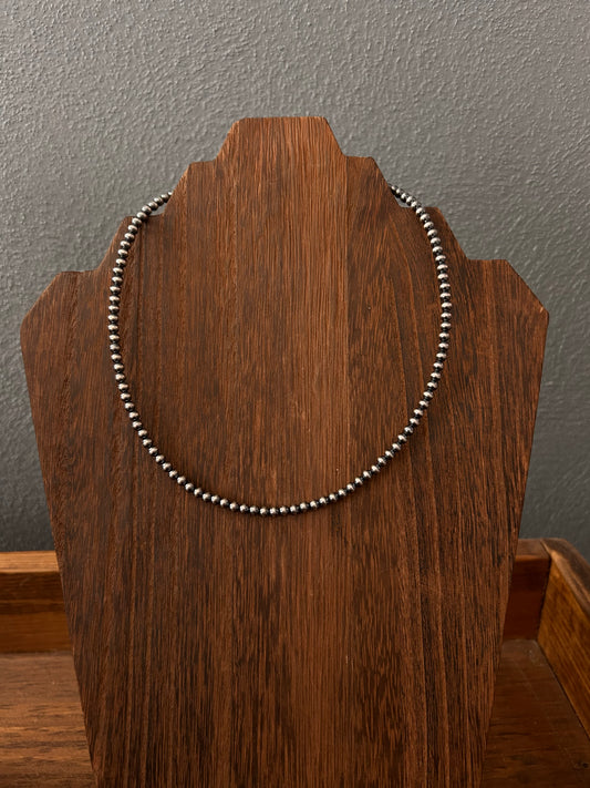 4MM Sterling Silver Pearls - 14" to 32"