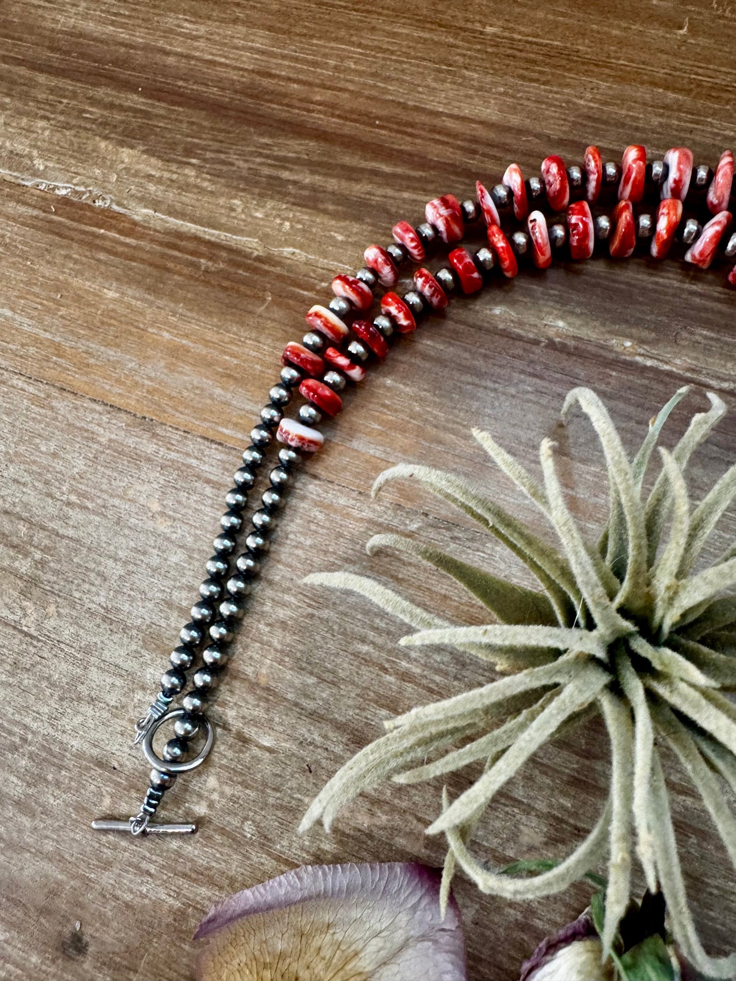 NFR Collection Necklace – 5mm Sterling Silver Pearls with Graduated Spiny Oyster - 37"