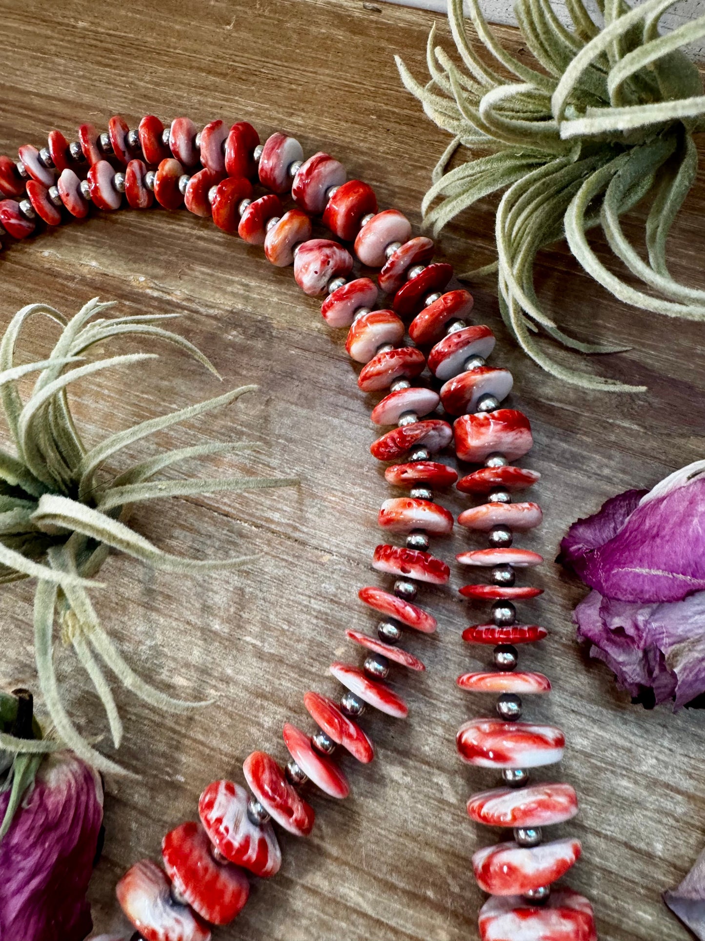 NFR Collection Necklace – 5mm Sterling Silver Pearls with Graduated Spiny Oyster - 37"