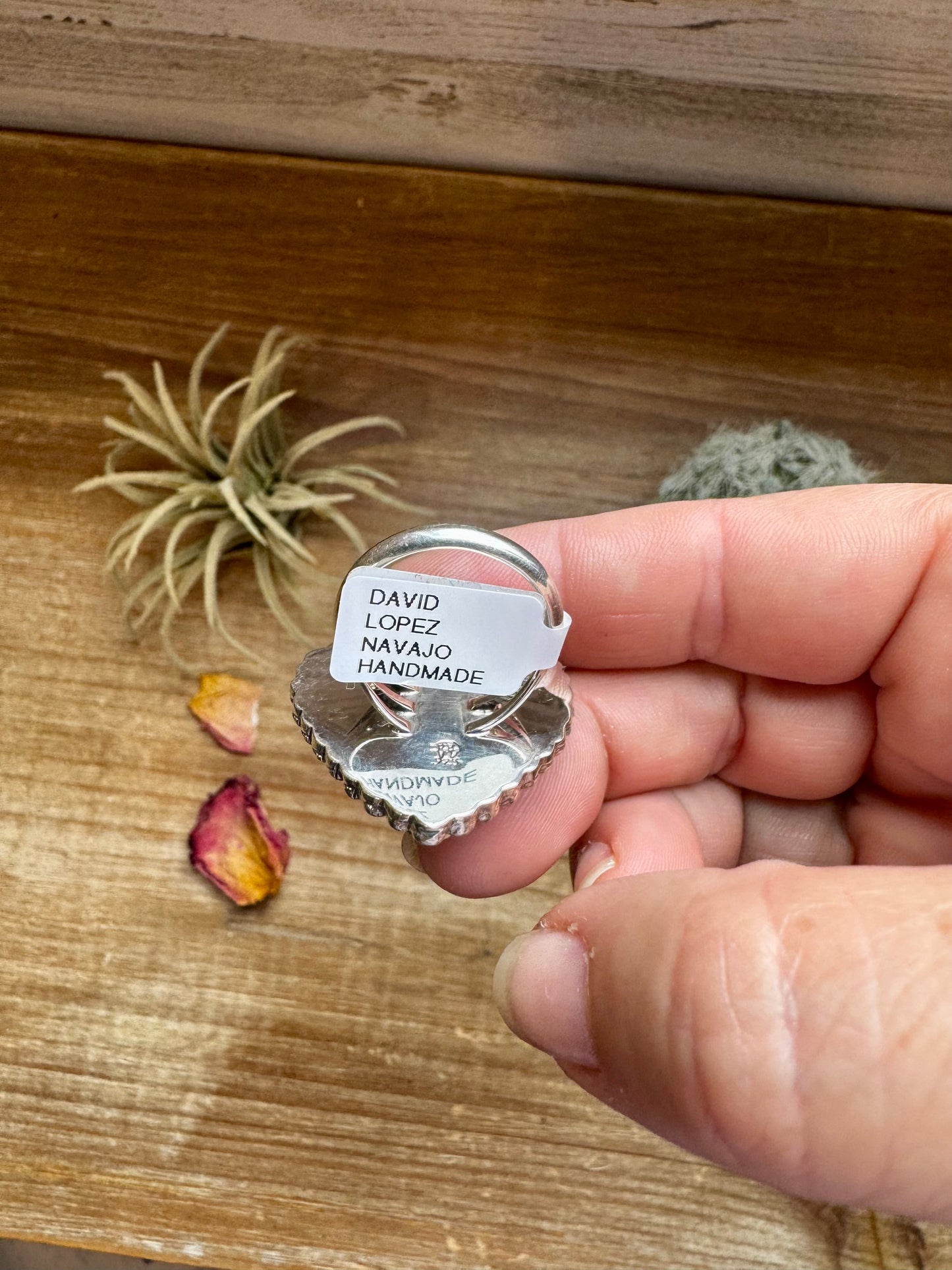 Heart Ring - size 8 - Kingman turquoise & sterling silver