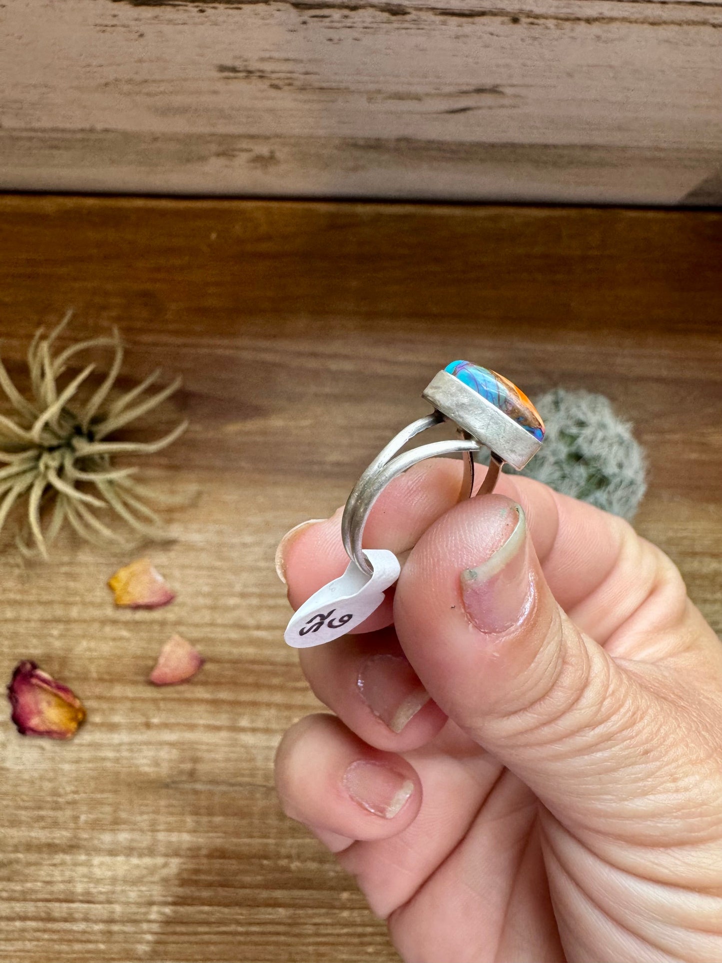 Heart Ring - Size 6 - Dahlia ring and sterling silver