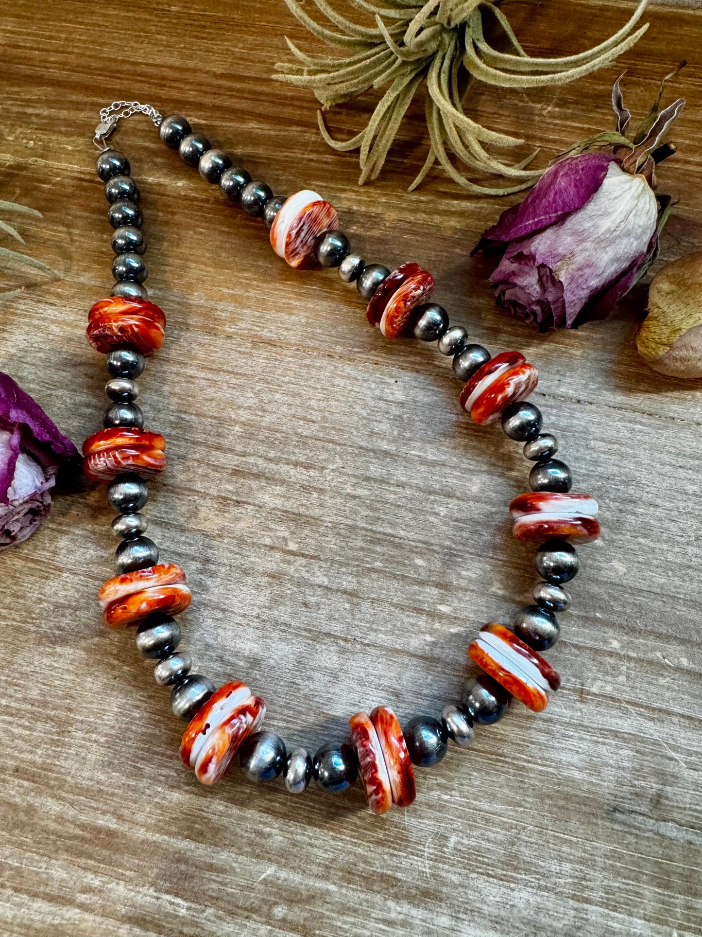 NFR Collection Necklace – 10MM with 20MM Red Spiny Oyster – 19"