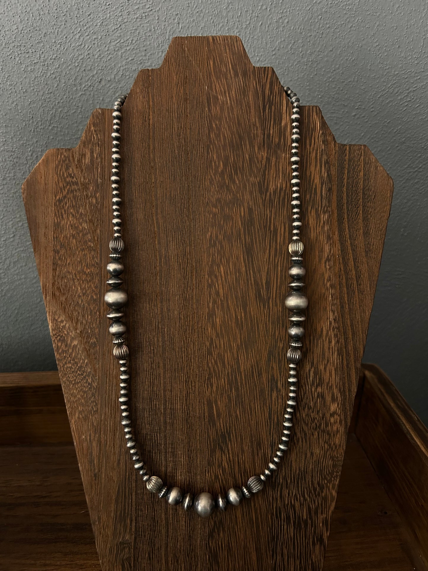 20” 4-12MM with fluted beads